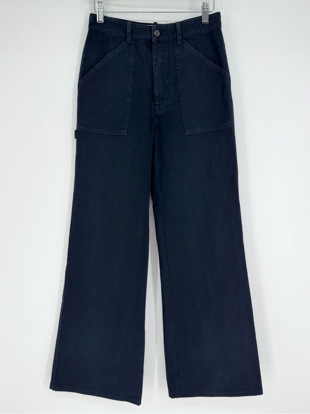 Nili Lotan Wide-Leg Utility Quentin Pant in Midnight